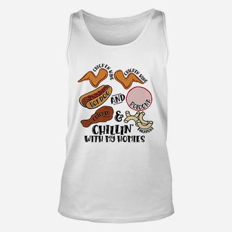Chicken Wing Hot Dog And Bologna Unisex Tank Top | Crazezy CA
