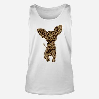 Chihuahua Leopard Print Dog Pup Animal Lover Women Gift Unisex Tank Top | Crazezy