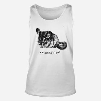 Chinchillin Funny Chinchilla Animal Lover Graphic Vintage Cool Unisex Tank Top | Crazezy UK