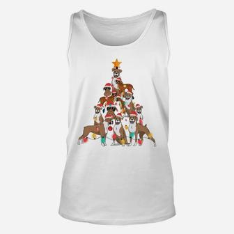 Christmas Dog Boxer Tree Holiday Gifts Dog Lover Funny Xmas Sweatshirt Unisex Tank Top | Crazezy DE