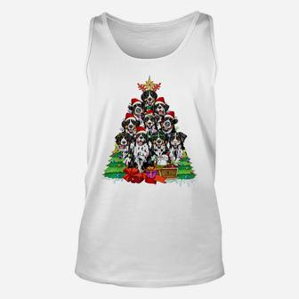 Christmas Pajama Bernese Mountain Tree Xmas For Dog Dad Mom Unisex Tank Top | Crazezy UK