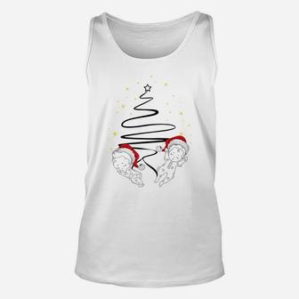 Christmas Pregnancy Expecting Twins Funny Christmas Cute Unisex Tank Top | Crazezy