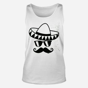 Cinco De Mayo Mustache Face Unisex Tank Top | Crazezy CA