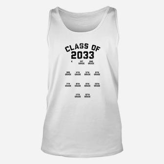 Class Of 2033 Grade Kindergarten Grow With Me Handprint Gift Unisex Tank Top | Crazezy CA
