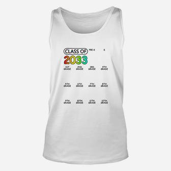Class Of 2033 Graduate Perk 12Th Grade Space For Checkmarks Unisex Tank Top | Crazezy