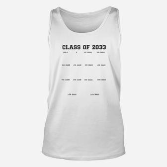Class Of 2033 Grow With Me With Space For Handprints Unisex Tank Top | Crazezy