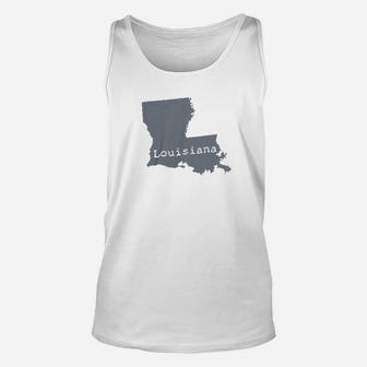 Classic Teaze Louisiana State Map Shape La Pride Unisex Tank Top - Thegiftio UK