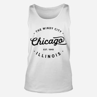 Classic Vintage Retro Chicago Illinois Windy City Sweatshirt Unisex Tank Top | Crazezy
