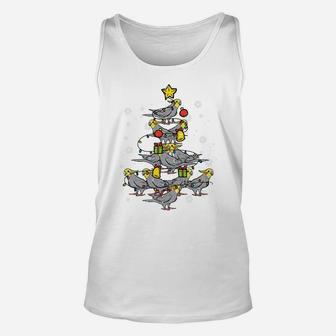 Cockatiel Christmas Tree Bird Cute Xmas Pajamas Pjs Animal Sweatshirt Unisex Tank Top | Crazezy