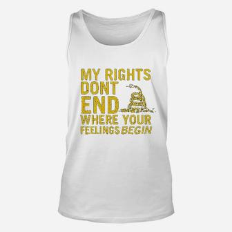 Company Rights Dont End Where Feelings Begin 2Nd Amendment Unisex Tank Top | Crazezy UK