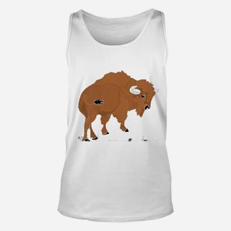 Cool Bison Animal Unisex Tank Top | Crazezy