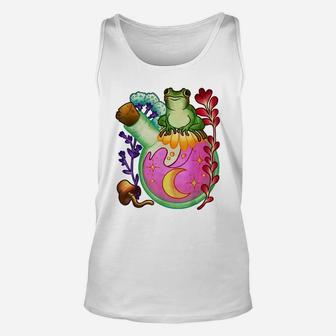 Cottagecore Aesthetic Shirts - Cottagecore Shirt - Cute Frog Unisex Tank Top | Crazezy AU
