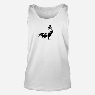 Crowing Rooster Chicken Silhouette Unisex Tank Top - Thegiftio