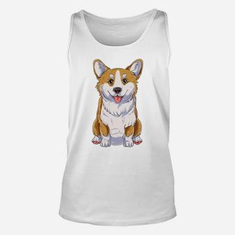 Cute Corgi - Funny Dog Gift For Corgi Lovers Unisex Tank Top | Crazezy