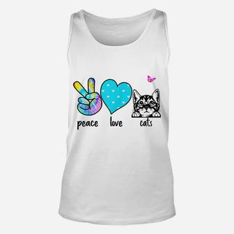 Cute Kitten Loving Shirt For Cat Lovers Cool Tie Dye Tshirt Unisex Tank Top | Crazezy DE