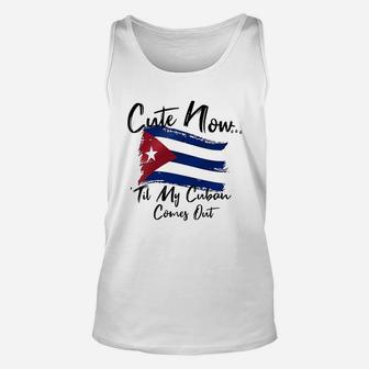 Cute Now Ladies Cuba Til My Cuban Comes Out White Unisex Tank Top | Crazezy CA