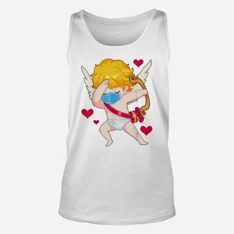 Dabbing Cupid Funny Family Aniversary Matching Unisex Tank Top | Crazezy