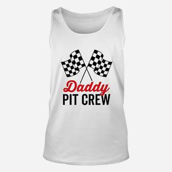 Daddy Pit Crew Racing Party Unisex Tank Top | Crazezy