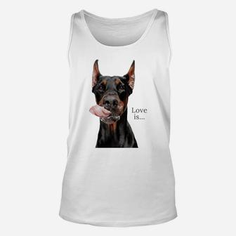 Doberman Shirt Doberman Pinscher Dog Mom Dad Love Pet Puppy Unisex Tank Top | Crazezy