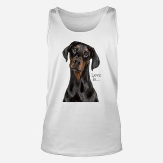 Doberman Shirt Doberman Pinscher Dog Mom Dad Love Pet Puppy Unisex Tank Top | Crazezy DE