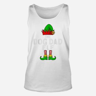 Dog Dad Elf Matching Family Group Christmas Party Pajama Unisex Tank Top | Crazezy