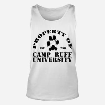 Dog Lover, Camp Ruff, Men, Women, Dog Park Apparel Unisex Tank Top | Crazezy DE