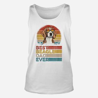 Dog Vintage Best Beagle Dad Ever Fathers Day Puppy Dog Dad Unisex Tank Top | Crazezy