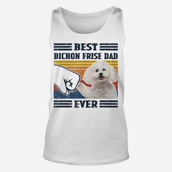 Dog Vintage Best Bichon Frise Dad Ever Father's Day Unisex Tank Top | Crazezy