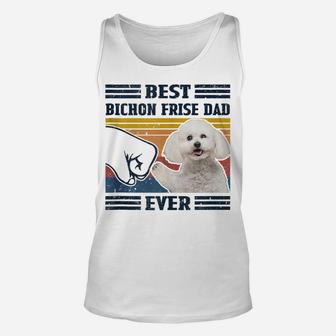 Dog Vintage Best Bichon Frise Dad Ever Father's Day Unisex Tank Top | Crazezy