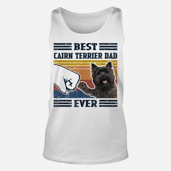 Dog Vintage Best Cairn Terrier Dad Ever Father's Day Unisex Tank Top | Crazezy