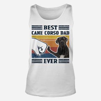 Dog Vintage Best Cane Corso Dad Ever Father's Day Unisex Tank Top | Crazezy