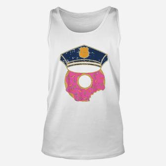 Donut Sprinkles Police Hat Cop Awesome Doughnut Food Gift Unisex Tank Top | Crazezy