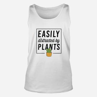Easily Distracted By Plants Unisex Tank Top | Crazezy
