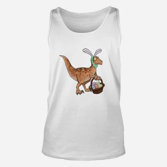 Easter Velociraptor With Bunny Ears Unisex Tank Top - Thegiftio UK