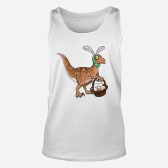 Easter Velociraptor With Bunny Ears Youth Unisex Tank Top - Thegiftio UK