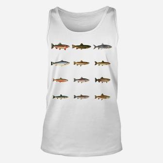 Educational Fishing Types Of Trout Unisex Tank Top | Crazezy CA