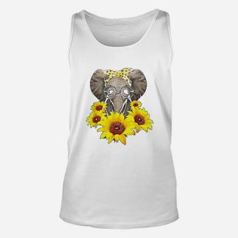 Elephant Sunflower Cute Elephant Love Sunflower Unisex Tank Top - Thegiftio UK
