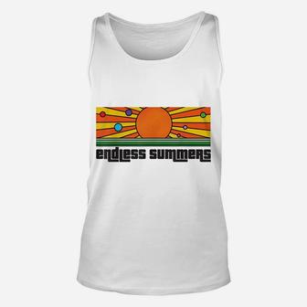 Endless Summer Sundown Vintage Beach Scene Unisex Tank Top | Crazezy AU