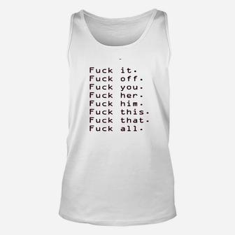 Everything Rude Party Unisex Tank Top | Crazezy UK
