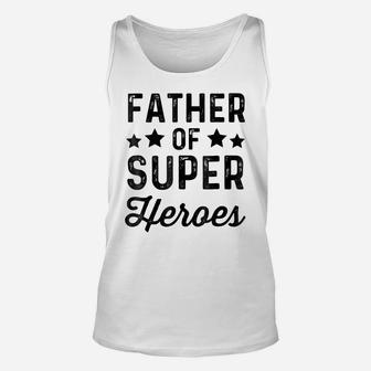 Father Super Heroes | Funny Superhero Daddy Shirt Unisex Tank Top | Crazezy UK