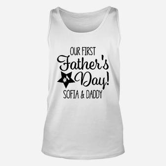 First Fathers Day Baby Unisex Tank Top | Crazezy