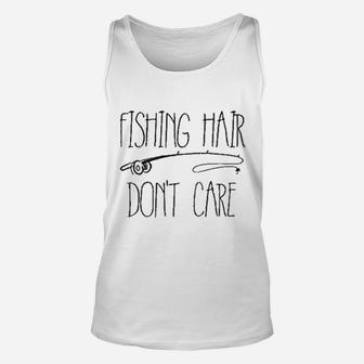 Fishing Hair Dont Care Unisex Tank Top | Crazezy CA