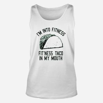 Fitness Taco Funny Gym Cool Humor Graphic Muscle Unisex Tank Top | Crazezy DE