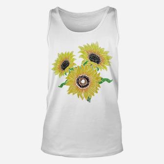 Florist Floral Yellow Flower Blossom Cute Sunflower Unisex Tank Top | Crazezy