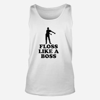 Floss Like A Boss Dance Silhouette Unisex Tank Top | Crazezy