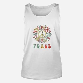 Flower Peace Symbol Peace Unisex Tank Top - Thegiftio