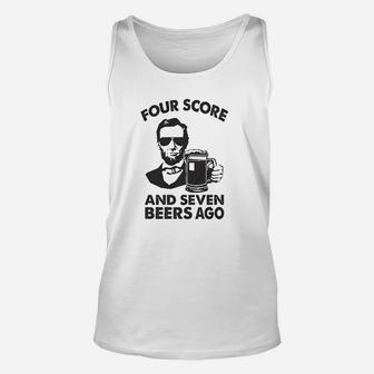 Four Score And Seven Beers Unisex Tank Top | Crazezy