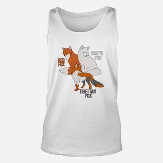 Foxes Of The World Funny Fox Unisex Tank Top - Thegiftio UK