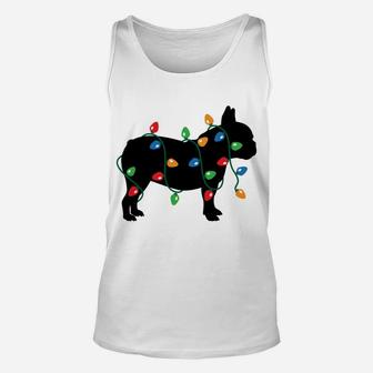 Frenchie Christmas Lights French Bulldog Dog Gift Unisex Tank Top | Crazezy AU