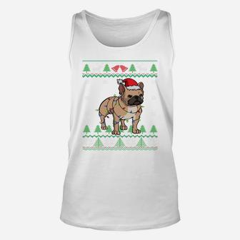 Frenchie Santa Claus | Cute French Bulldog Ugly Christmas Sweatshirt Unisex Tank Top | Crazezy CA